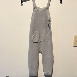 NWOT Little Planet by Carter's Gray Knit Overalls with Front Pocket